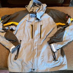Boys size 14/16 Columbia gray jacket w/hood.  Missing inner jacket.